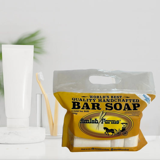 Amish Farms Soap 5 Bar Bag - All White Fragrance Free